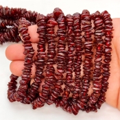 Amber 6-11mm Tumbled Chip Shape AA Grade Gemstone Beads Strand - Total 1 Strand of 18 Inch.