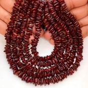 Amber 6-11mm Tumbled Chip Shape AA Grade Gemstone Beads Strand - Total 1 Strand of 18 Inch.