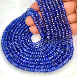 Kyanite 3-6mm Faceted Rondelle Shape AA Grade Gemstone Beads Strand - Total 1 Strand of 18 Inch.