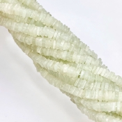 Green Aventurine 5-5.5mm Smooth Heishi Cube Shape A Grade Gemstone Beads Strand - Total 1 Strand of 16 Inch.