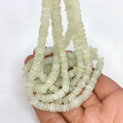 Green Aventurine 5-5.5mm Smooth Heishi Cube Shape A Grade Gemstone Beads Strand - Total 1 Strand of 16 Inch.