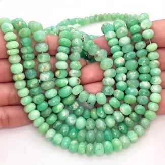 Chrysoprase 5-9mm Faceted Rondelle Shape AA Grade Gemstone Beads Strand - Total 1 Strand of 16 Inch.