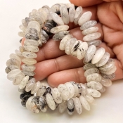 Quartz 7.5-13.5mm Smooth Wheel Shape B Grade Gemstone Beads Lot - Total 4 Strands of 16 Inch.