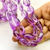 Brazilian Amethyst 13-21mm Smooth Nugget Shape AA Grade Gemstone Beads Strand - Total 1 Strand of 15 Inch.