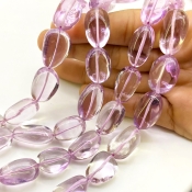 Pink Amethyst 18-25mm Smooth Nugget Shape AAA Grade Gemstone Beads Strand - Total 1 Strand of 18 Inch.