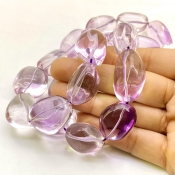 Pink Amethyst 20-29mm Smooth Nugget Shape AA Grade Gemstone Beads Strand - Total 1 Strand of 13 Inch.