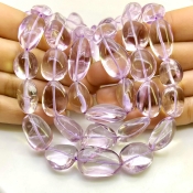Pink Amethyst 13-24mm Smooth Nugget Shape AA Grade Gemstone Beads Strand - Total 1 Strand of 16 Inch.