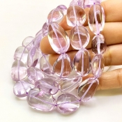 Pink Amethyst 13-24mm Smooth Nugget Shape AA Grade Gemstone Beads Strand - Total 1 Strand of 16 Inch.