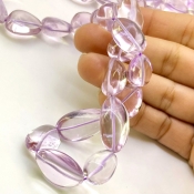 Pink Amethyst 13-24mm Smooth Nugget Shape AA Grade Gemstone Beads Strand - Total 1 Strand of 16 Inch.
