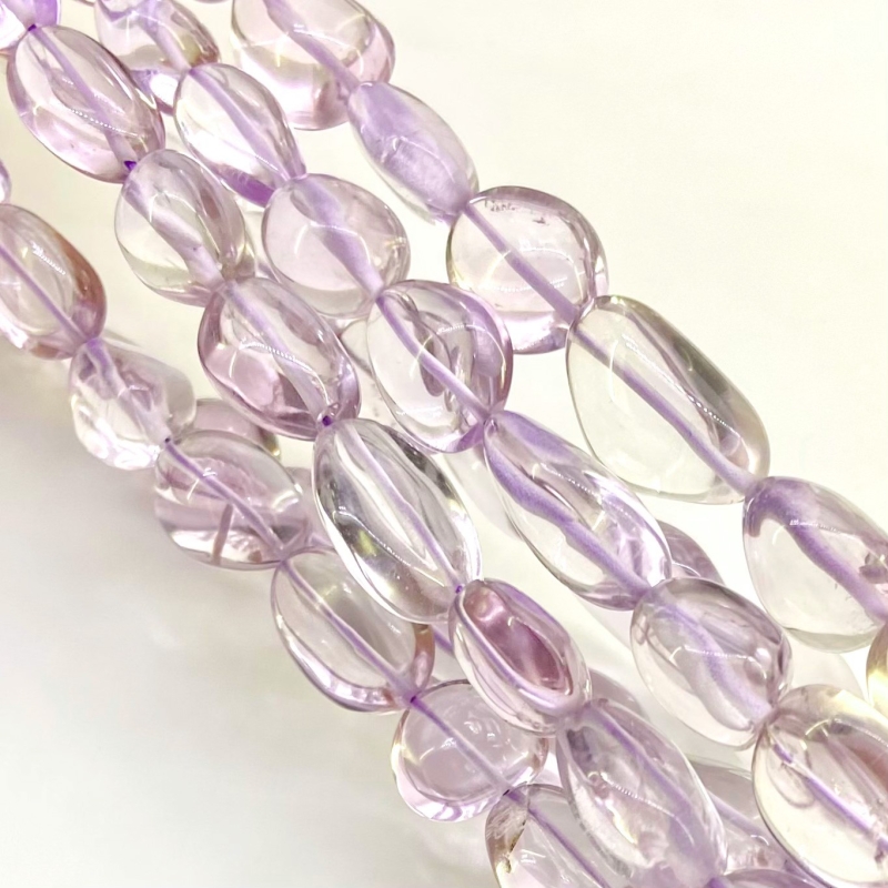 Pink Amethyst 13-24mm Smooth Nugget Shape AA Grade Gemstone Beads Strand - Total 1 Strand of 16 Inch.