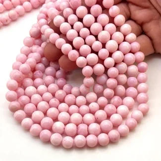 Pink Opal 7-8.5mm Smooth Round Shape AA Grade Gemstone Beads Lot - Total 13 Strands of 13 Inch.