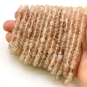 Golden Rutile 5-5.5mm Smooth Round Shape A Grade Gemstone Beads Lot - Total 14 Strands of 13 Inch.