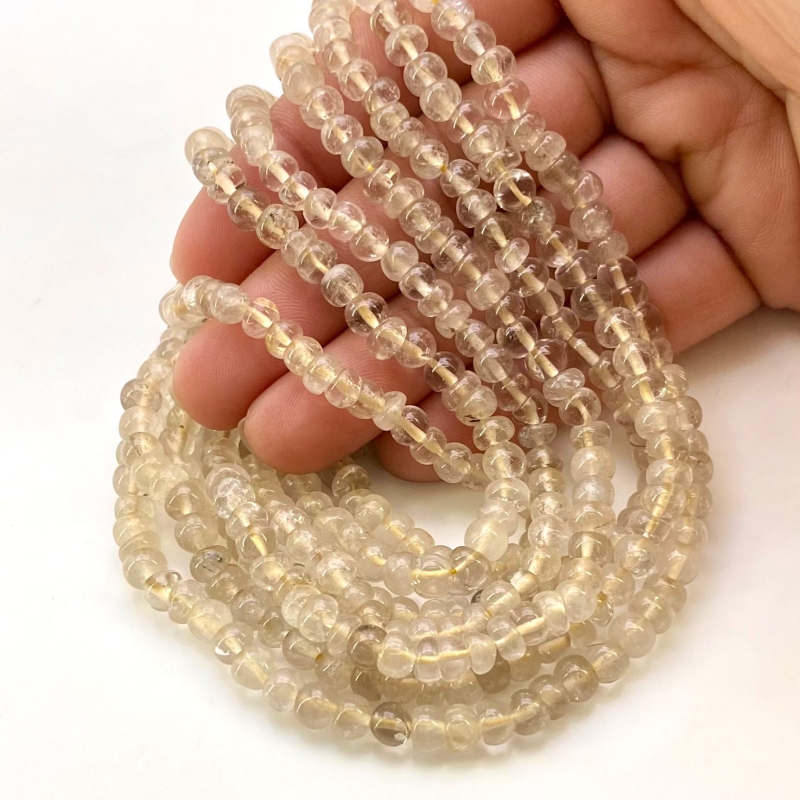 Golden Rutile 5-5.5mm Smooth Round Shape A Grade Gemstone Beads Lot - Total 14 Strands of 13 Inch.
