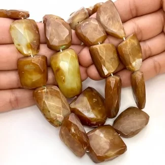Opal 15-33mm Faceted Nugget Shape B Grade Gemstone Beads Lot - Total 2 Strands of 18 Inch.