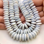 Blue Opal 8.5-15mm Smooth Wheel Shape A Grade Gemstone Beads Strand - Total 1 Strand of 16 Inch.