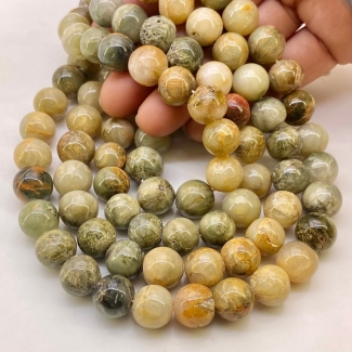 Cats Eye 11-12mm Smooth Round Shape A+ Grade Gemstone Beads Lot - Total 4 Strands of 13 Inch.
