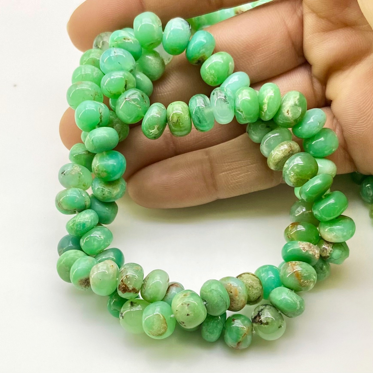 Natural Chrysoprase Beads, Drilled Stone Beads, Beads Supplies, Jewelry  Making, Chrysoprase Beads, Bracelet Making Beads 