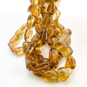 Beer Quartz 10-30mm Smooth Nugget Shape A Grade Gemstone Beads Lot - Total 4 Strands of 16 Inch.