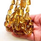 Beer Quartz 10-30mm Smooth Nugget Shape A Grade Gemstone Beads Lot - Total 4 Strands of 16 Inch.