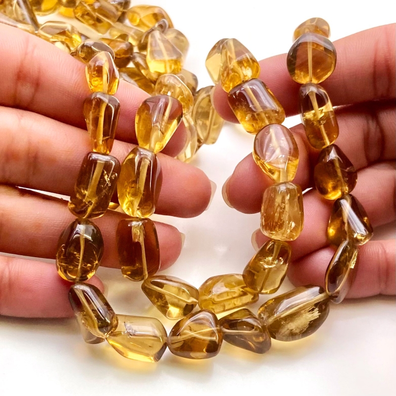 Beer Quartz 10-30mm Smooth Nugget Shape A Grade Gemstone Beads Lot - Total 4 Strands of 16 Inch.