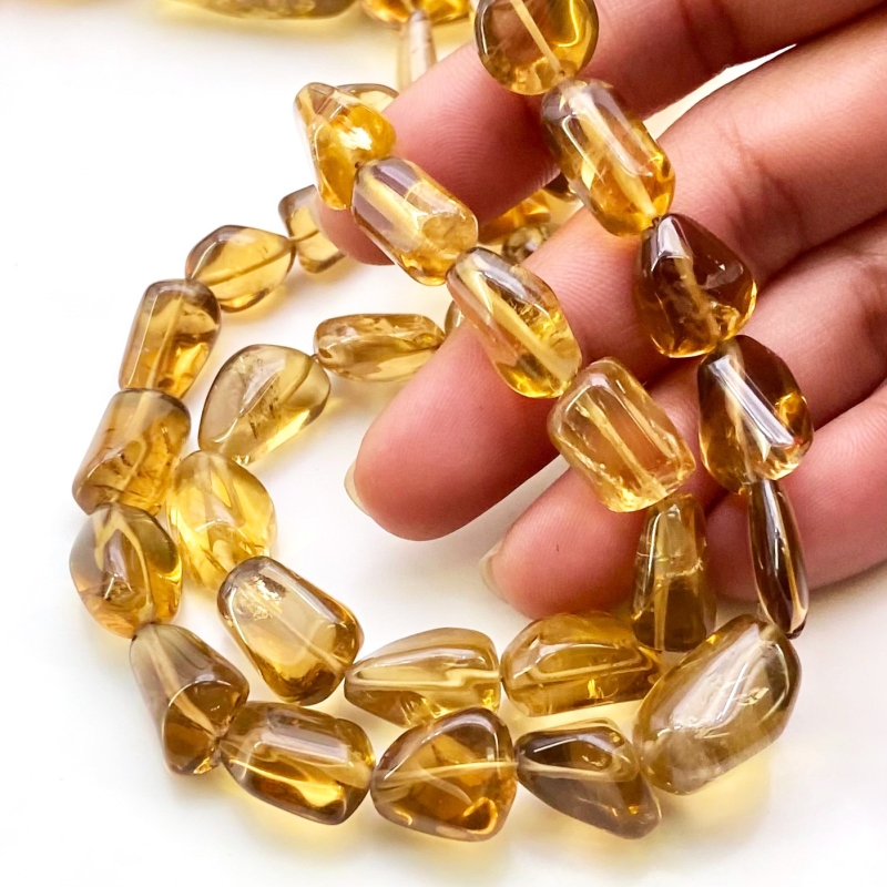 Beer Quartz 10-30mm Smooth Nugget Shape A Grade Gemstone Beads Lot - Total 4 Strands of 16 Inch.