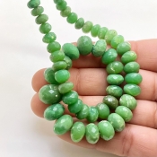 Chrysoprase 5.5-12mm Faceted Rondelle Shape AA Grade Gemstone Beads Strand - Total 1 Strand of 16 Inch.