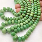 Chrysoprase 5.5-12mm Faceted Rondelle Shape AA Grade Gemstone Beads Strand - Total 1 Strand of 16 Inch.