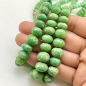 Chrysoprase 5.5-12mm Faceted Rondelle Shape AA Grade Gemstone Beads Strand - Total 1 Strand of 16 Inch.