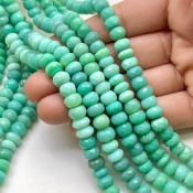 Chrysoprase 7-7.5mm Faceted Rondelle Shape AA+ Grade Gemstone Beads Strand - Total 1 Strand of 13 Inch.