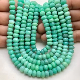Chrysoprase 7-7.5mm Faceted Rondelle Shape AA+ Grade 13 Inch Long Gemstone Beads Strand