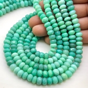 Chrysoprase 7-7.5mm Faceted Rondelle Shape AA+ Grade Gemstone Beads Strand - Total 1 Strand of 13 Inch.