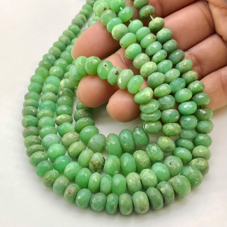 Chrysoprase 5-9mm Faceted Rondelle Shape AA Grade Gemstone Beads Strand - Total 1 Strand of 16 Inch.