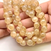 Golden Rutile 6-9mm Smooth Onion Shape A+ Grade Gemstone Beads Lot - Total 5 Strands of 8 Inch.