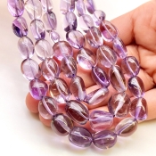 Brazilian Amethyst 10-13mm Smooth Nugget Shape AA Grade Gemstone Beads Strand - Total 1 Strand of 15 Inch.