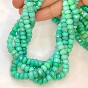 Chrysoprase 6-7mm Faceted Rondelle Shape AA+ Grade Gemstone Beads Strand - Total 1 Strand of 13 Inch.