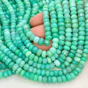 Chrysoprase 6-7mm Faceted Rondelle Shape AA+ Grade Gemstone Beads Strand - Total 1 Strand of 13 Inch.