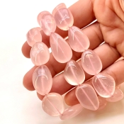Rose Quartz 13-21mm Smooth Nugget Shape AA Grade Gemstone Beads Strand - Total 1 Strand of 15 Inch.