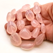 Rose Quartz 15-25mm Smooth Nugget Shape AA Grade Gemstone Beads Strand - Total 1 Strand of 16 Inch.