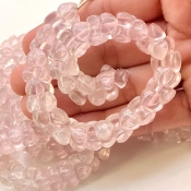 Rose Quartz 11mm Smooth Fancy Shape AA Grade Gemstone Beads Strand - Total 1 Strand of 8 Inch.