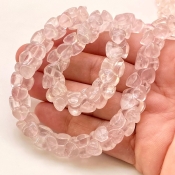 Rose Quartz 11mm Smooth Fancy Shape AA Grade Gemstone Beads Strand - Total 1 Strand of 8 Inch.