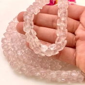 Rose Quartz 11mm Smooth Fancy Shape AA Grade Gemstone Beads Strand - Total 1 Strand of 8 Inch.