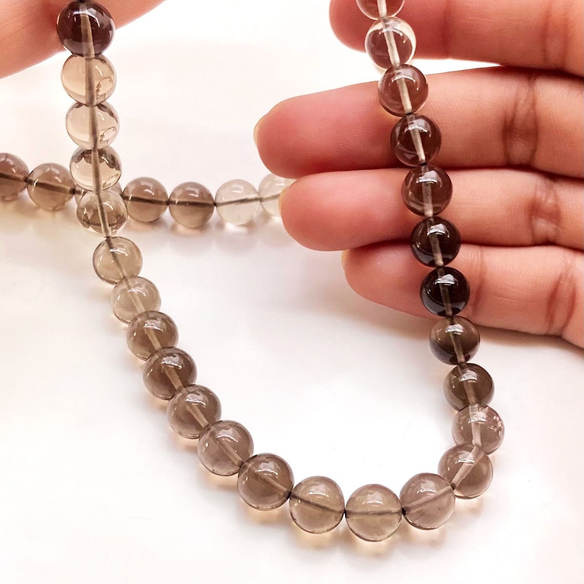 Crystal Quartz Beads, 4mm 6mm 8mm 10mm Round Faceted, Gem Stone Beads,  Natural Gem Beads, Faceted Crystal Quartz Stone, Full Strand, CQZ10X0 