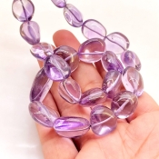 Brazilian Amethyst 13-23mm Smooth Nugget Shape AA Grade Gemstone Beads Strand - Total 1 Strand of 16 Inch.
