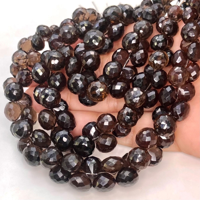 Smoky Quartz 7-10mm Briolette Onion Shape AAA Grade Gemstone Beads Strand - Total 1 Strand of 8 Inch.