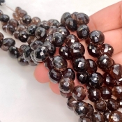 Smoky Quartz 7-10mm Briolette Onion Shape AAA Grade Gemstone Beads Strand - Total 1 Strand of 8 Inch.