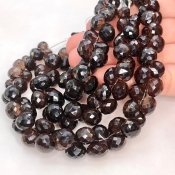 Smoky Quartz 7-10mm Briolette Onion Shape AAA Grade Gemstone Beads Strand - Total 1 Strand of 8 Inch.