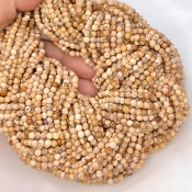 Jasper 2.5-3mm Faceted Round Shape AA Grade Gemstone Beads Strand - Total 1 Strand of 14 Inch.