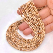 Jasper 2.5-3mm Faceted Round Shape AA Grade Gemstone Beads Strand - Total 1 Strand of 14 Inch.