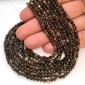 Cats Eye 3mm Faceted Rondelle Shape AAA Grade Gemstone Beads Strand - Total 1 Strand of 13 Inch.