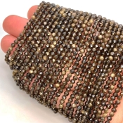 Cats Eye 3mm Faceted Rondelle Shape AAA Grade Gemstone Beads Strand - Total 1 Strand of 13 Inch.